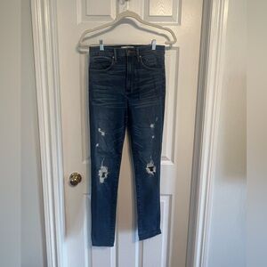 Abercrombie & Fitch Dark Blue Distressed Skinny Jeans